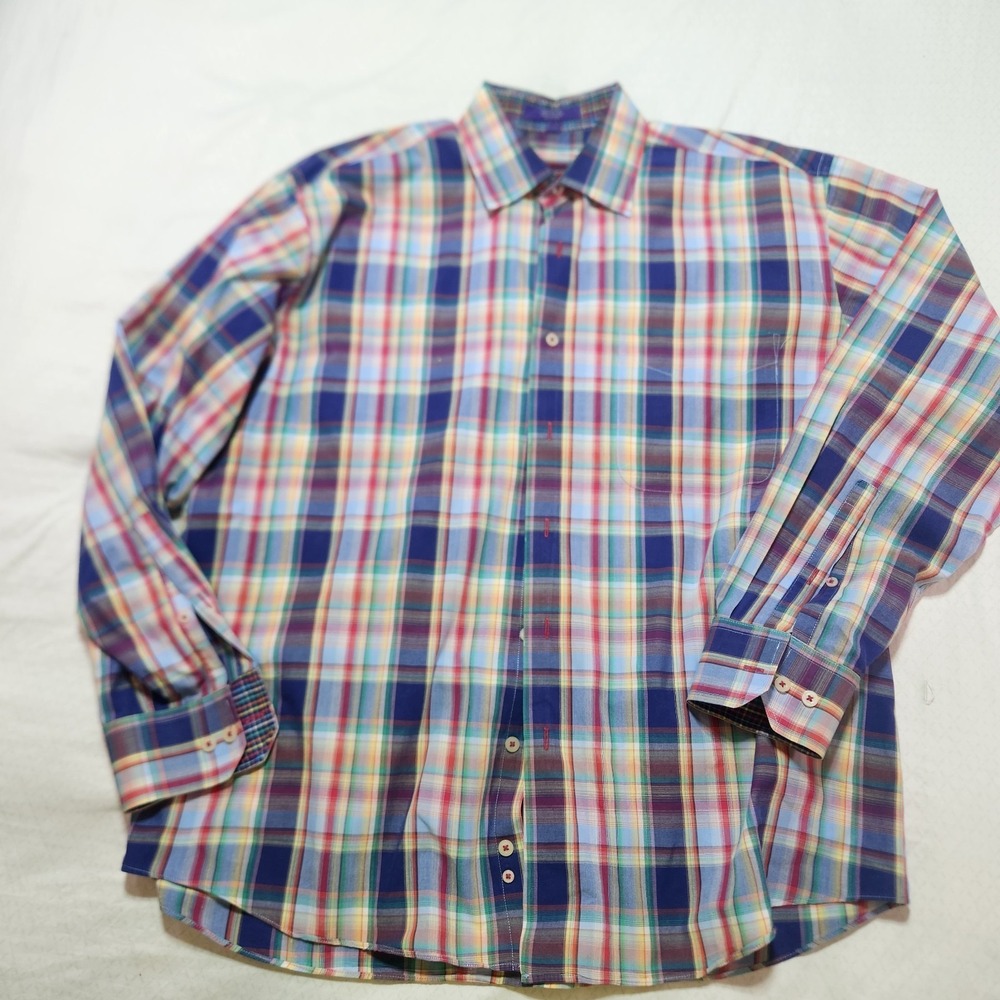 ALAN FLUSSER Mens Large L Rainbow Button-up shirt combine ship Discount